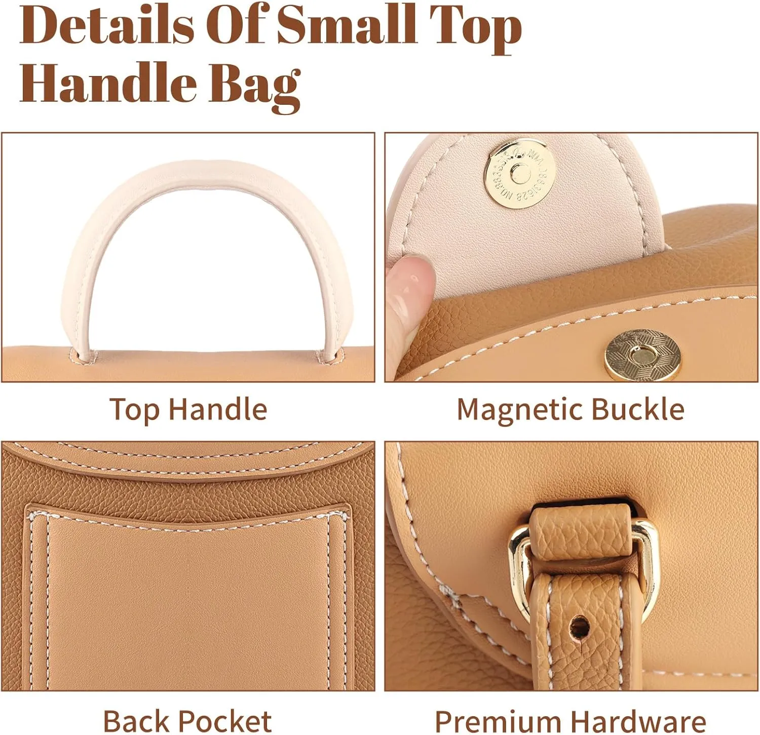 Women's Top-Handle Handbags,Top Handle Bag,Designer Bags for Women,Luxury Handbags,Mini Faux Leather Shoulder Bag