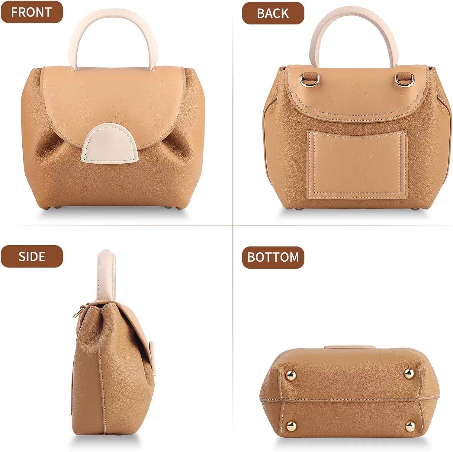 Women's Top-Handle Handbags,Top Handle Bag,Designer Bags for Women,Luxury Handbags,Mini Faux Leather Shoulder Bag