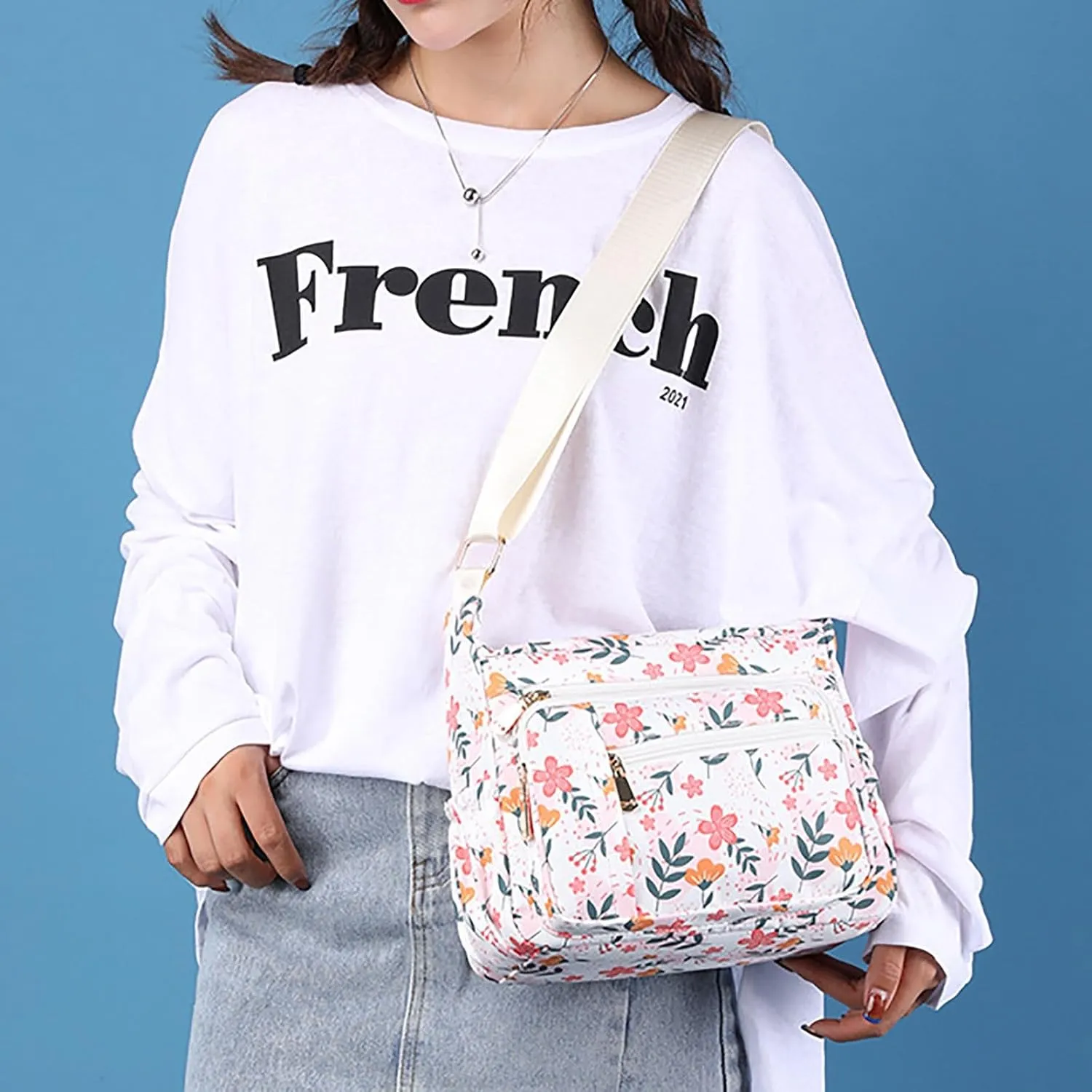 Women's Trendy Crossbody Bag Chest Bags Daypack Crossbody for Travel Sport Running Hiking Backpack Diaper Bag(F)
