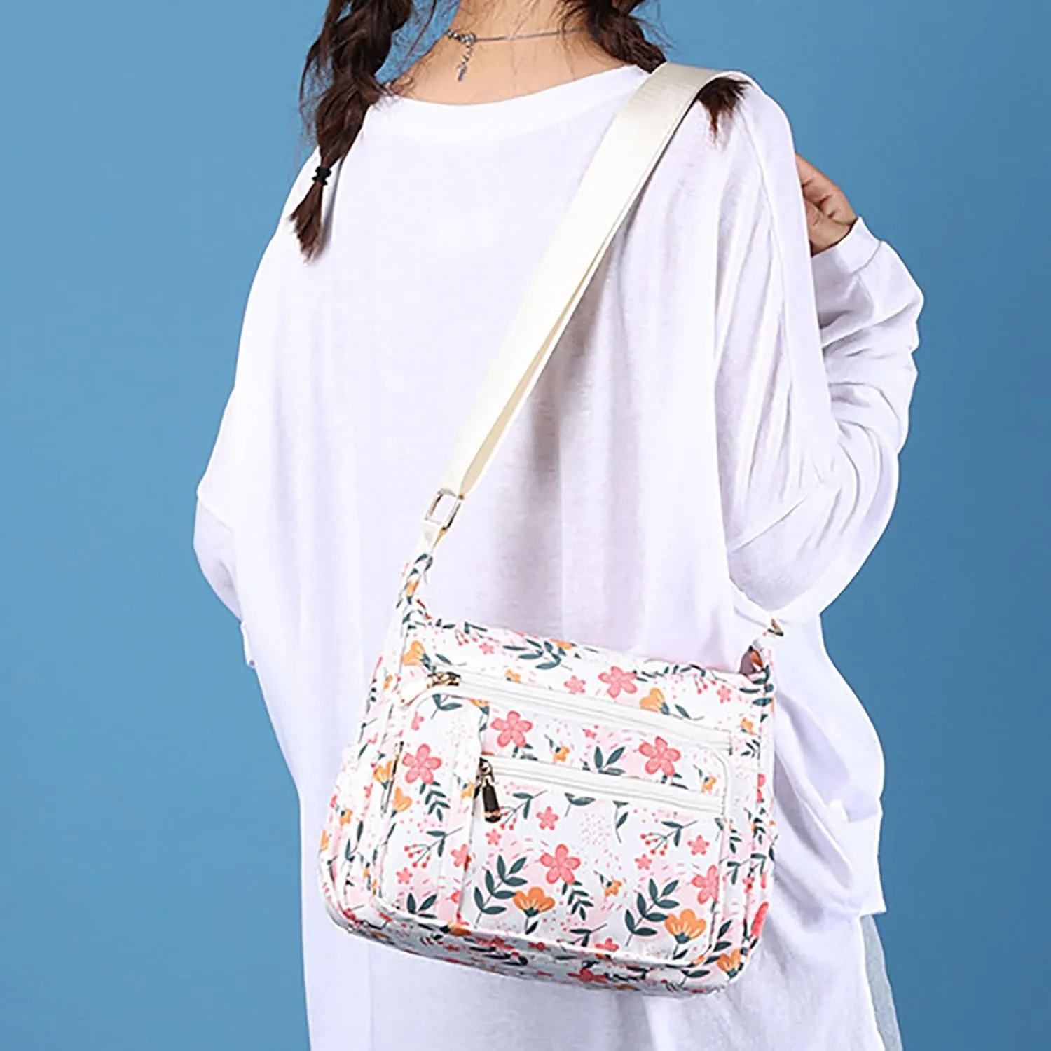 Women's Trendy Crossbody Bag Chest Bags Daypack Crossbody for Travel Sport Running Hiking Backpack Diaper Bag(F)