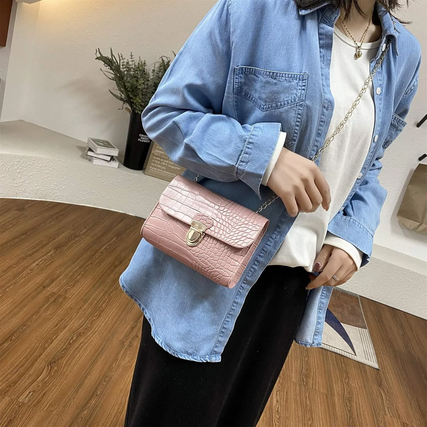 Women's Trendy Purses Vegan Leather Hobo Handbags Casual Nylon Purses Handbags Crossbody Bags Elegant Sling Bag(One Size)