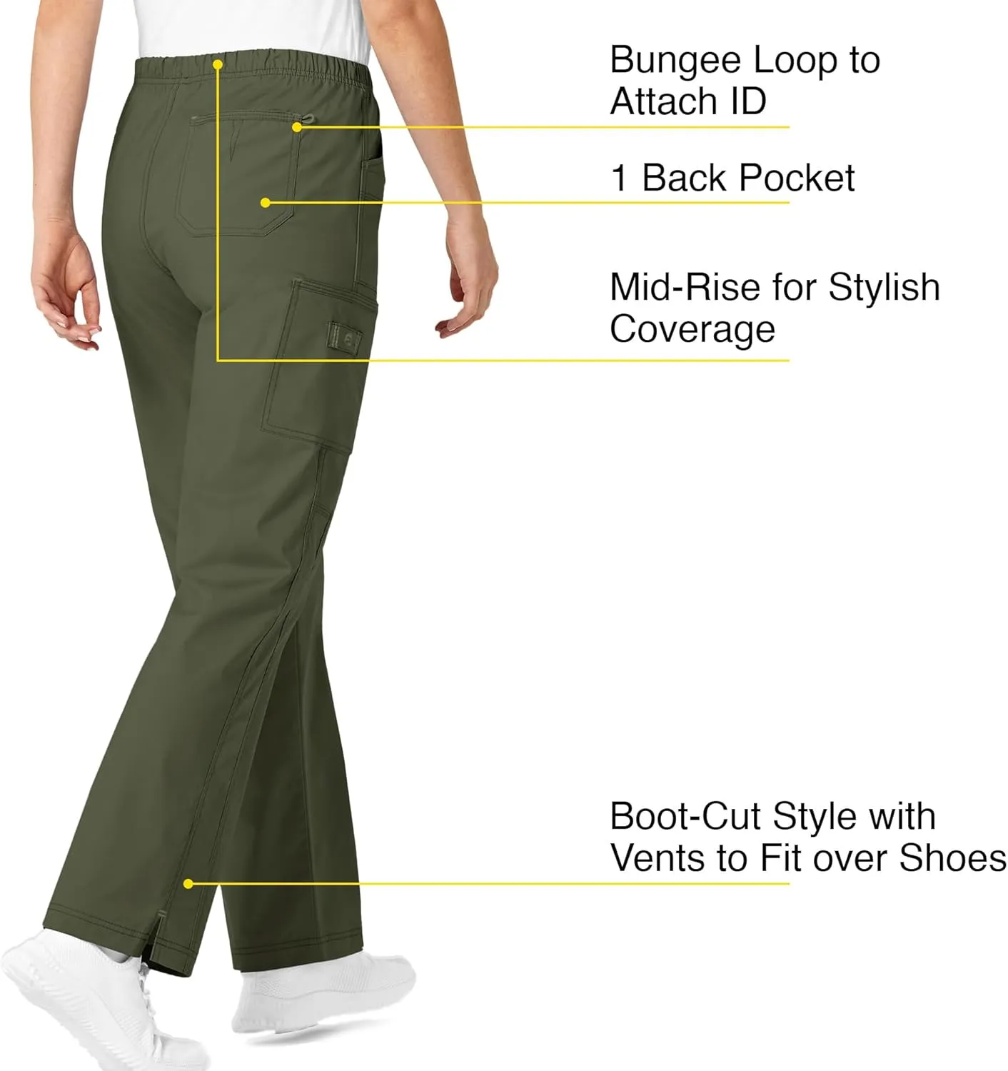 WonderWink Women's Faith Multi-Pocket Cargo Scrub Pant
