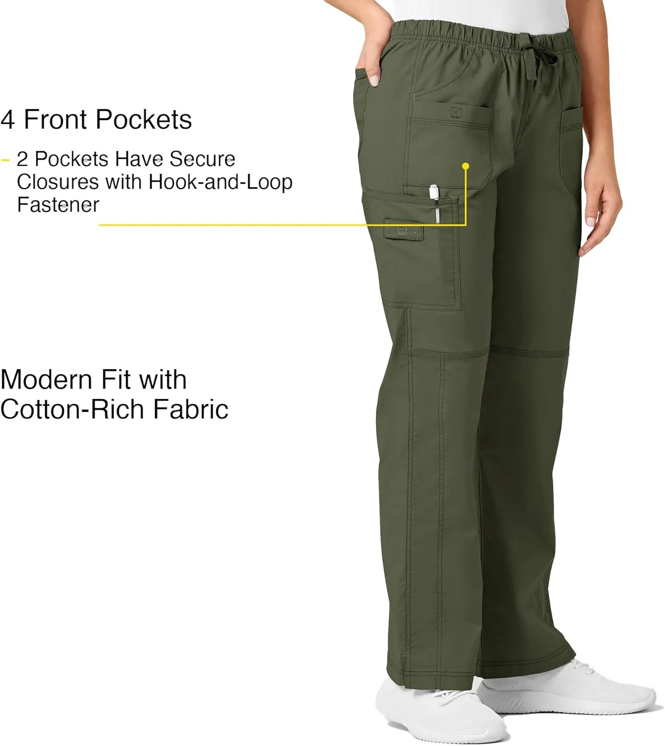 WonderWink Women's Faith Multi-Pocket Cargo Scrub Pant