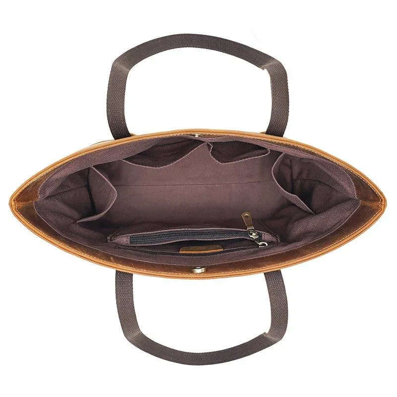 Woosir Women Leather Designer Tote Bag for work