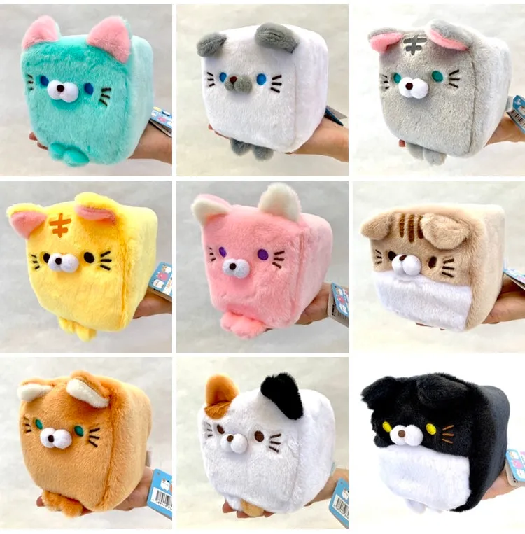 X 63046 LARGE CUBE CAT PLUSH TOYS-DISCONTINUED