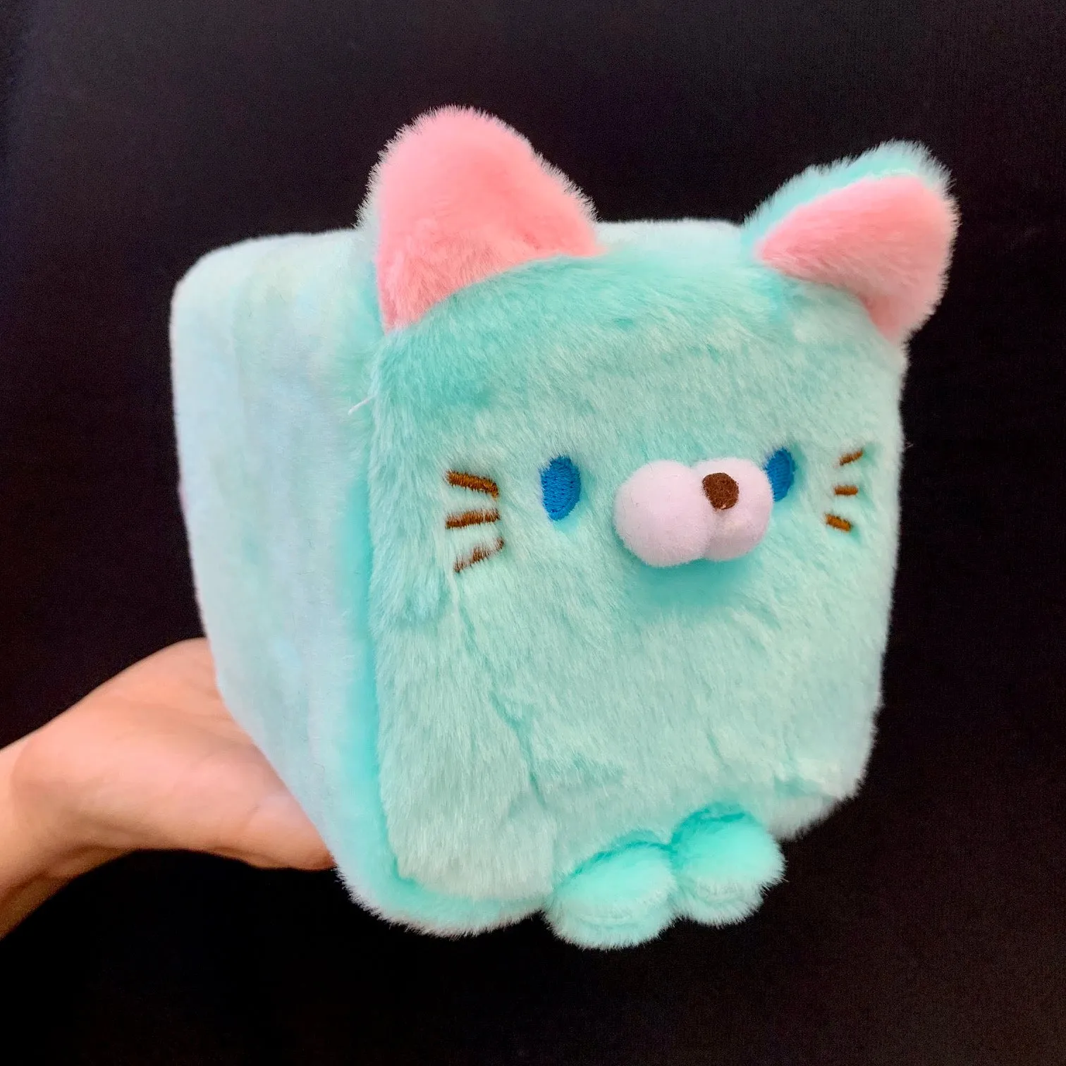 X 63046 LARGE CUBE CAT PLUSH TOYS-DISCONTINUED