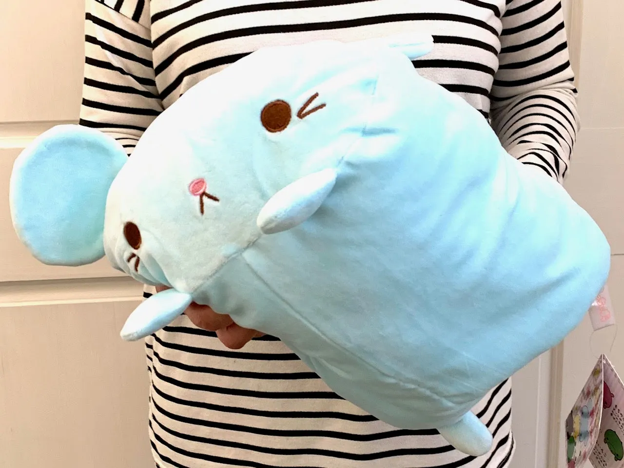 X 63091 MARSHMALLOW PILLOW-MOUSE PLUSH-DISCONTINUED