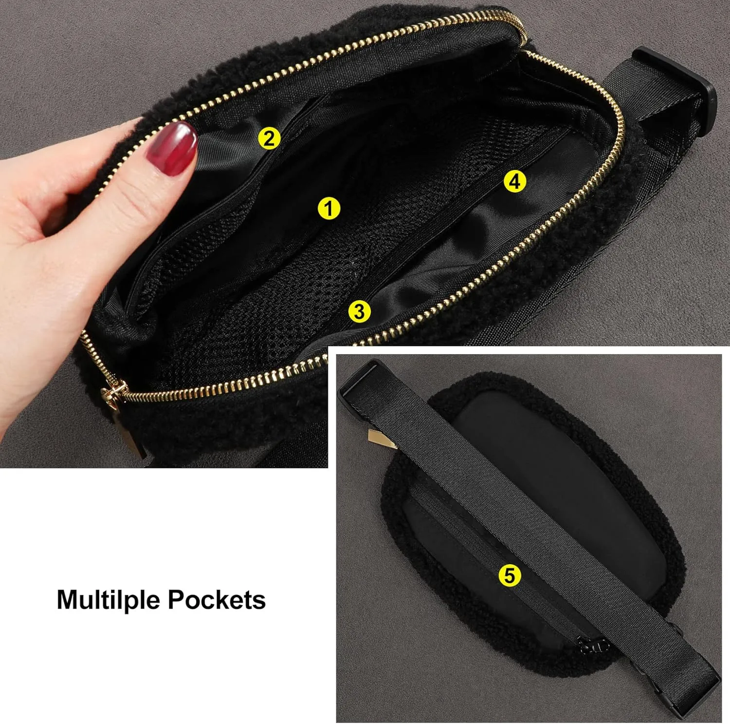 XZQTIVE Bum Bag for Women Belt Bag Chest Bag Men's Fashion Waist Bags Crossbody Bag Mobile Phone Bag Shoulder Bag with Adjustable Strap