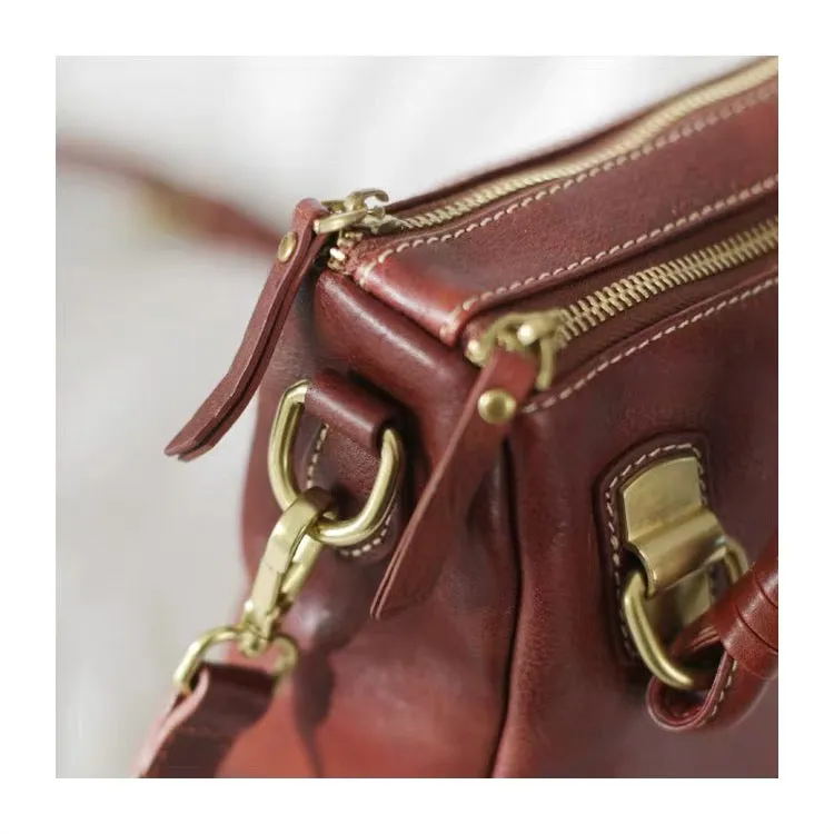 YAAGLE Female Vintage Handmade Real Leather Flap Handbag YG8854