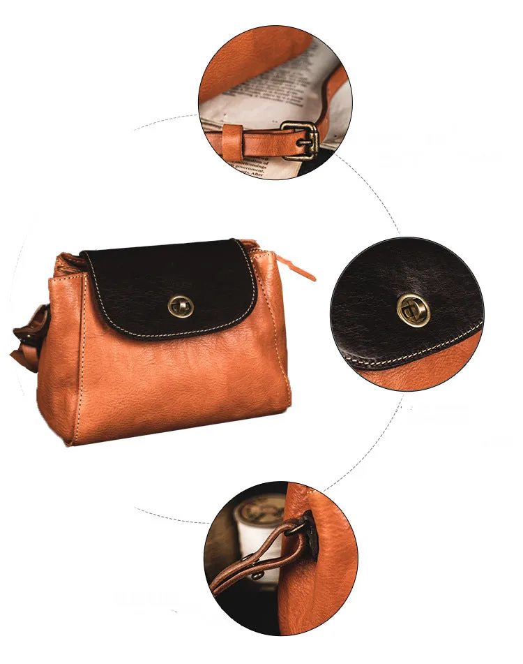 YAAGLE Girls' Contrast Color Cowhide Mini Bag YGM8220