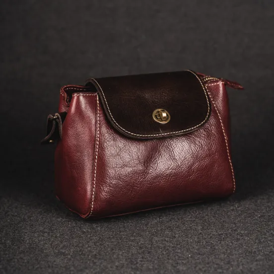 YAAGLE Girls' Contrast Color Cowhide Mini Bag YGM8220