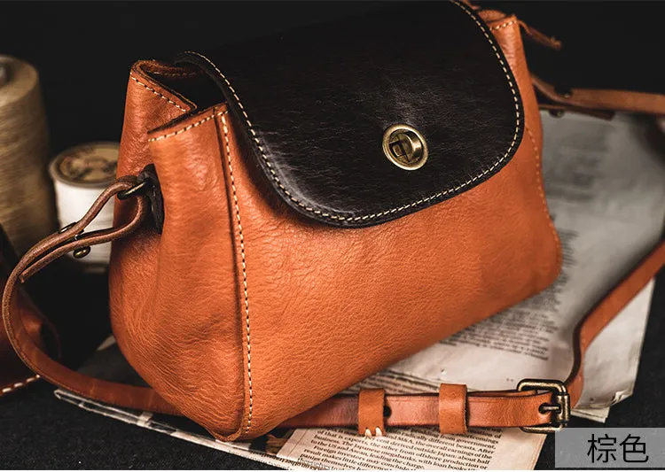 YAAGLE Girls' Contrast Color Cowhide Mini Bag YGM8220