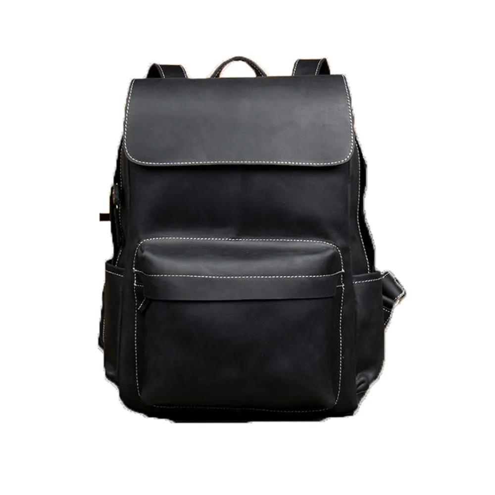YAAGLE Vintage Unisex Crazy Horse Leather Travel Backpack YGB524