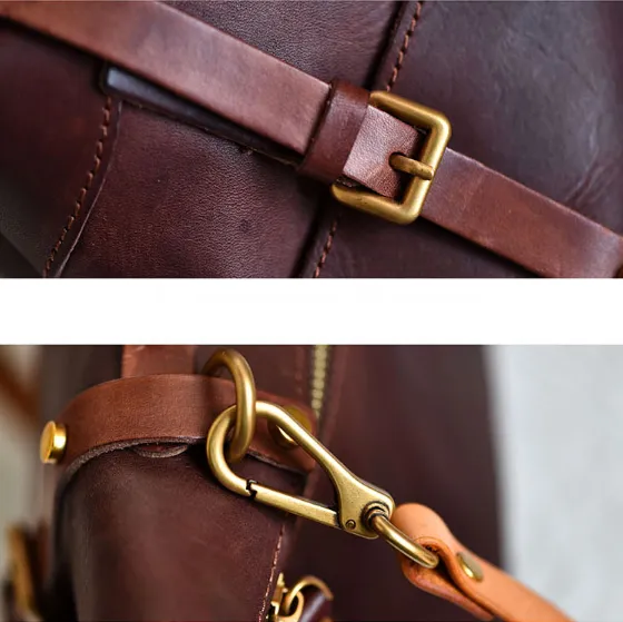 YAAGLE Women Vintage Handmade Real Leather Flap Handbag YG297(small)