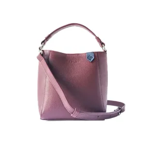 Yaya Leather Bucket Bag - Burgundy