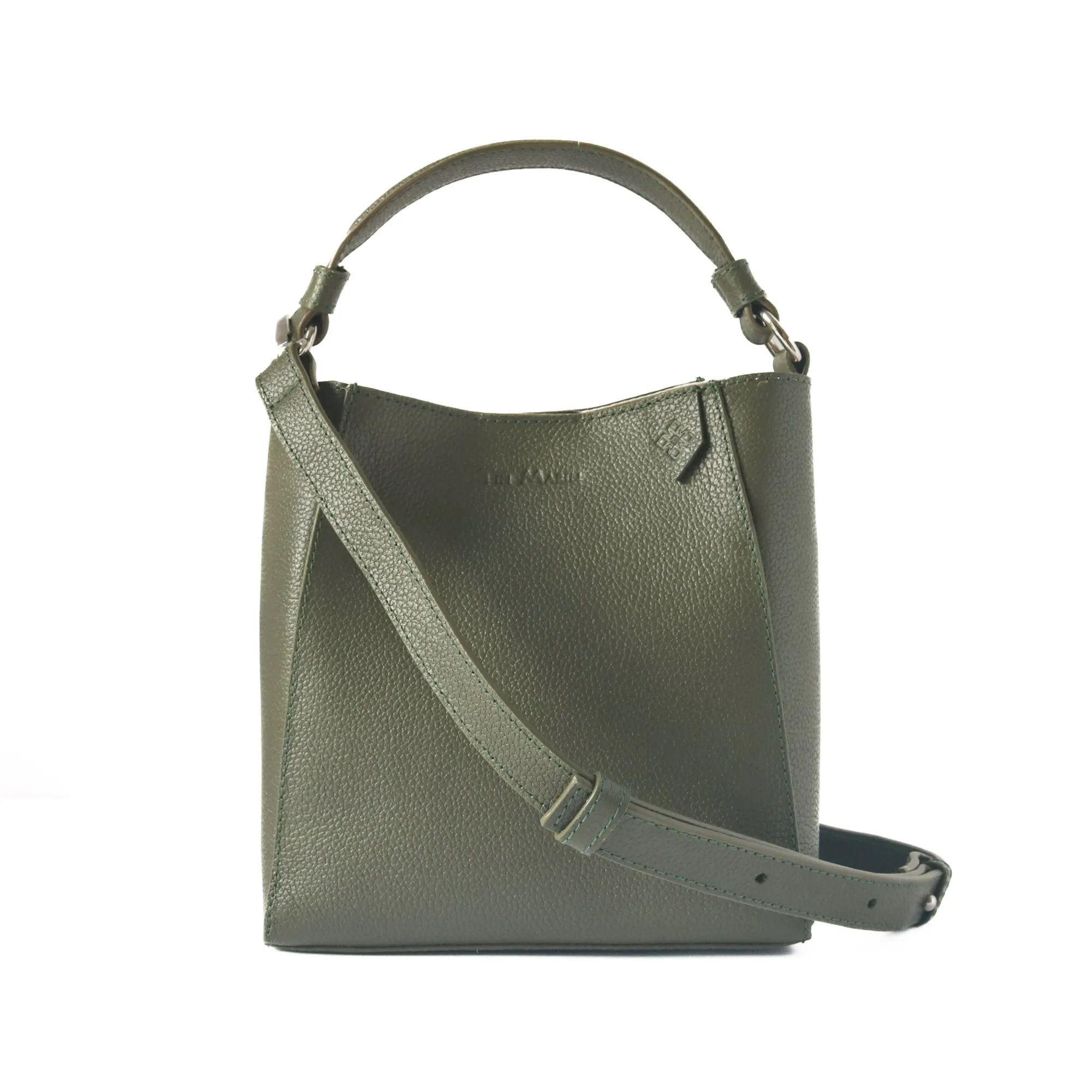 Yaya Leather Bucket Bag - Green