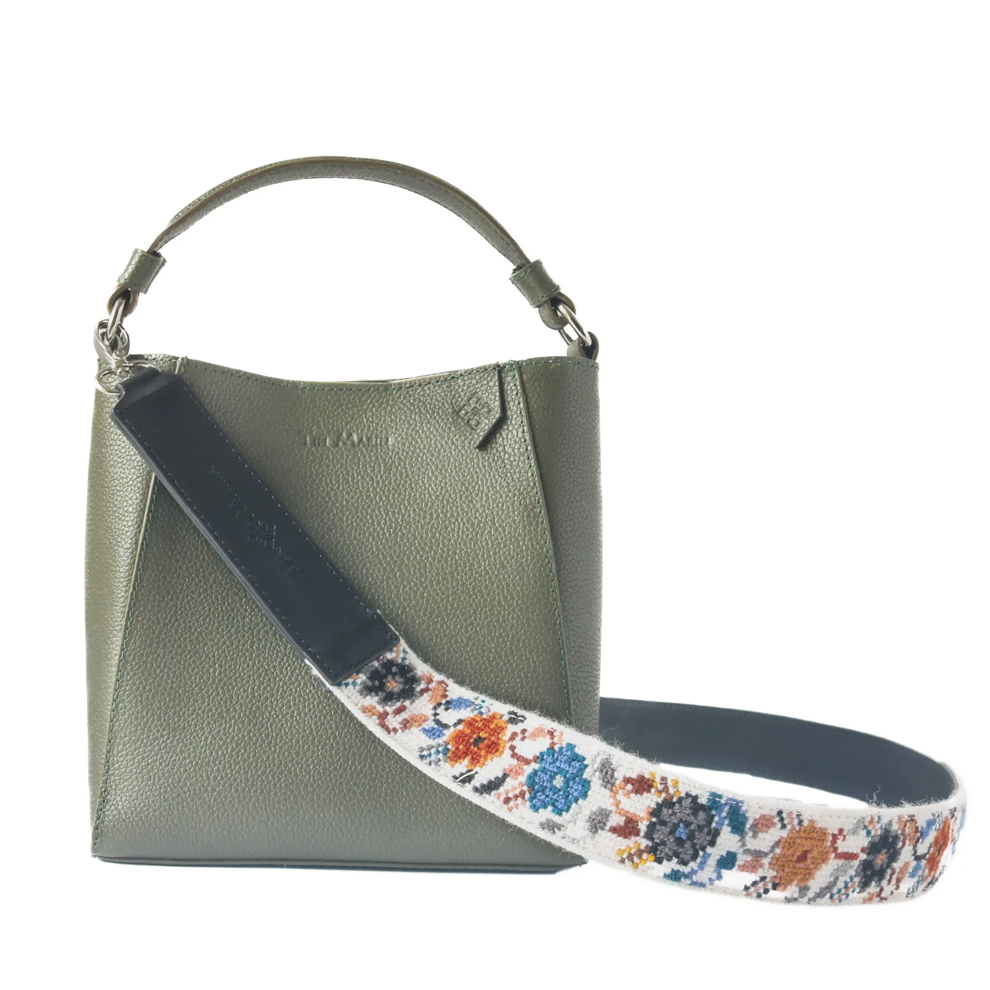 Yaya Leather Bucket Bag - Green
