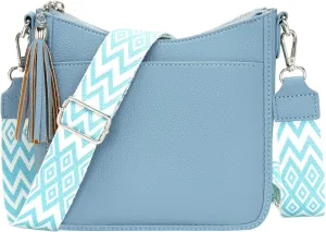 YISUOHOOM Small Shoulder Bag Women's Handbag Women's Small Crossbody Bag Women's Mobile Phone Case for Hanging Multiple Compartments Black, Sky Blue (Small)