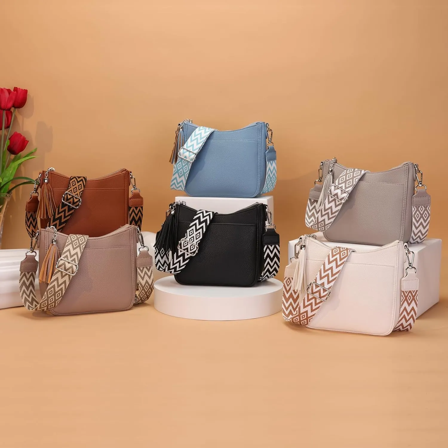 YISUOHOOM Small Shoulder Bag Women's Handbag Women's Small Crossbody Bag Women's Mobile Phone Case for Hanging Multiple Compartments Black, Sky Blue (Small)