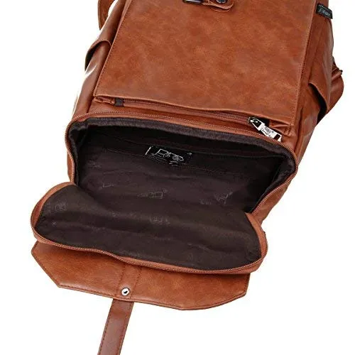 Zebella Women Leather Backpack Purse Fashion PU Causal Daypack School College Bookbag Laptop Bags