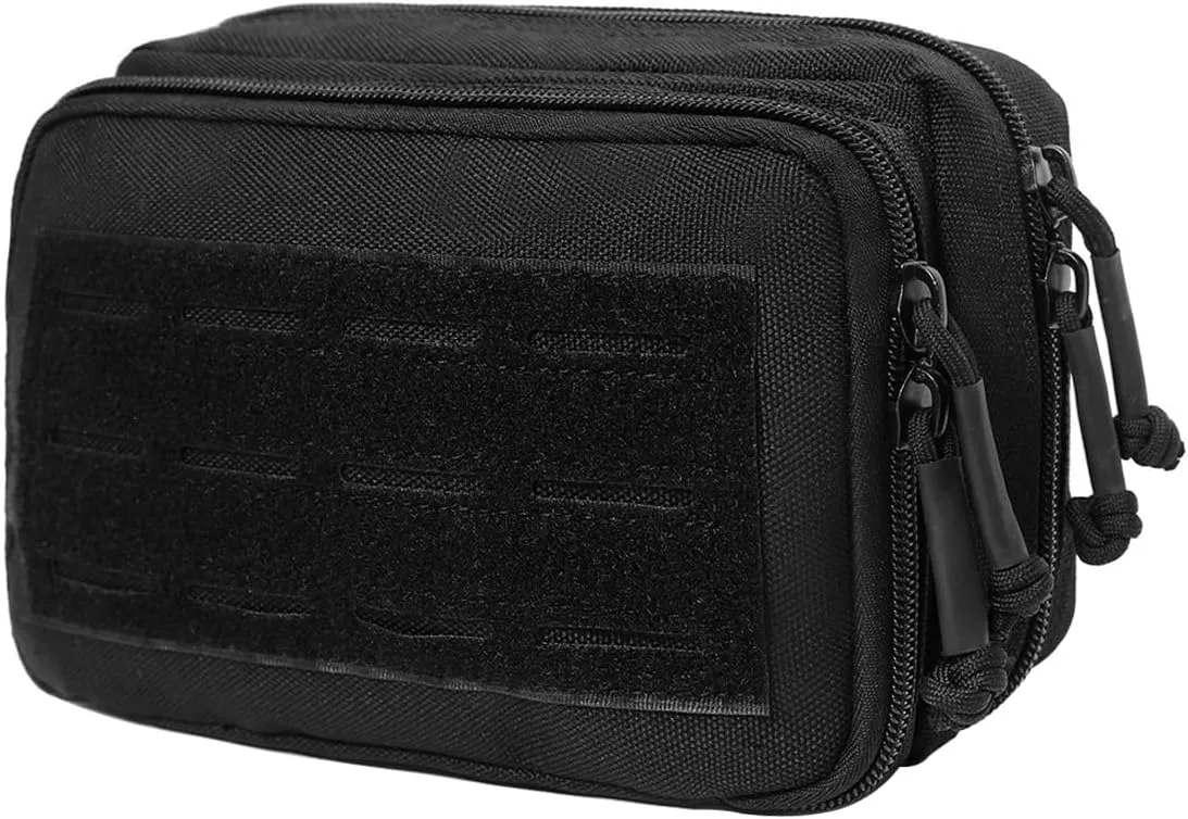 ZONADAH Waist Bags Molle First Aid Pouch Molle EDC Utility Pouch Bags Nylon Utility Gadget Equipment Bag Camping Hiking Backpacking Black